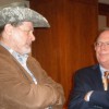 Ted Nugent (left) at the Texas Legeslature Wednesday after giving testimony on a hunting bill.