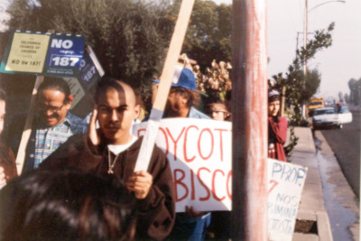 No on 187 rally in Fresno in 1994. (David Prasad/Flickr)