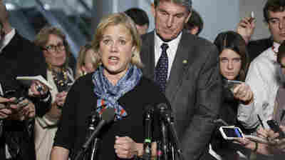 Sen. Mary Landrieu, D-La., chair of the Senate Energy Committee, spoke Wednesday about getting congressional approval for the Canada-to-Texas Keystone XL pipeline. With her with is Sen. Joe Manchin, D-W. Va., a member of the committee.