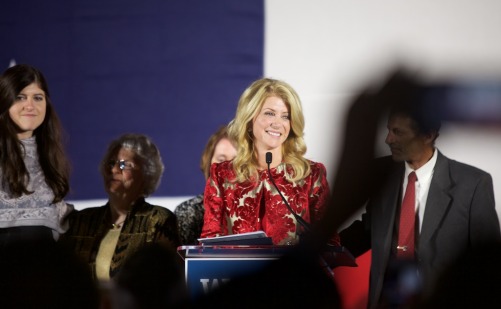 Wendy Davis concedes from her campaign headquarters in Fort Worth.