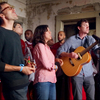 Ages and Ages performs with The Berklee Gospel and Roots Choir backstage at Newport Folk Festival.