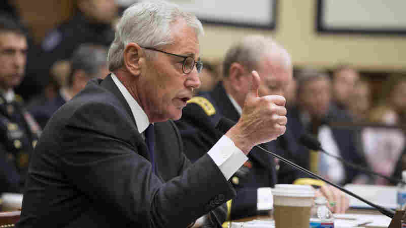 Defense Secretary Chuck Hagel testifies on Capitol Hill in Washington on Thursday.