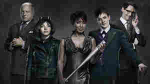 Fox's Gotham stars (from left) John Doman, Camren Bicondova, Jada Pinkett Smith, Robin Lord Taylor and Cory Michael Smith. The show was recently criticized for initially selecting a white stuntwoman as a body double for a black guest star.