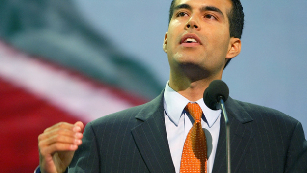George P. Bush speaks on night two of the Republican National Convention August 31, 2004 at Madison Square Garden in New York City. (credit: Spencer Platt/Getty Images)