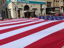 A view of the annual Veterans Day Parade, aka "America's Parade" on November 11, 2014 in New York City. (credit: Al Jones/1010 WINS)