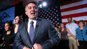 Senator-elect Cory Gardner of Colorado delivers his victory speech to supporters during a GOP election night gathering. Gardner appealed to moderates and unaffiliated voters.
