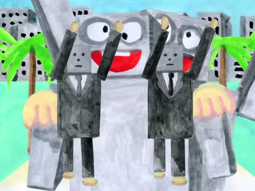 The video for 'You Can Be A Robot, Too' is bright, playful, and a little terrifying.