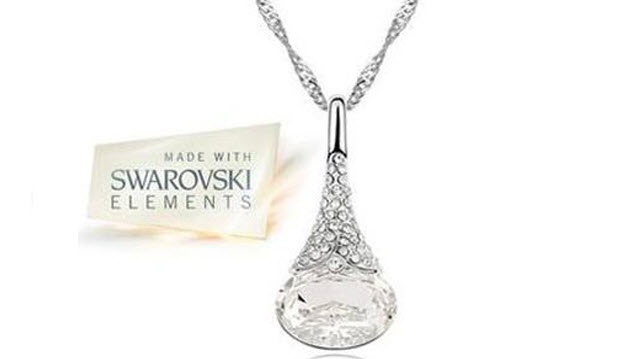 $10 For A Swarovski Crystal Water Drop Pendant Necklace From eFamilyMart