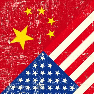China/US flag image via shutterstock.
