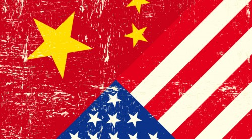 China/US flag image via shutterstock.