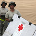 Air Force personnel working last month to set up a 25-bed hospital near Monrovia, Liberia.