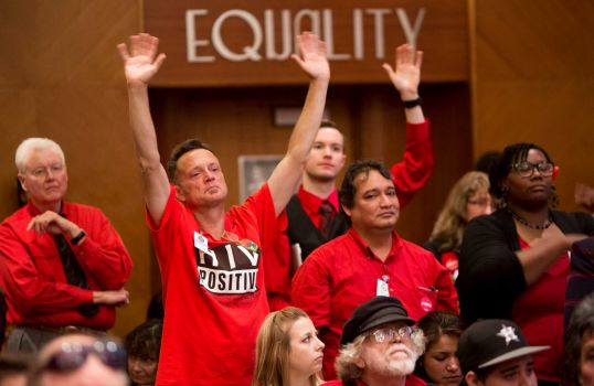 Supporters of the equal rights ordinance Photo: Marie D. De Jesus, Houston Chronicle / © 2014 Houston Chronicle