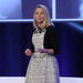 Marissa Mayer, Yahoo’s chief executive, speaking in April at the NewFronts, an advertising industry event. Ms. Mayer said on Tuesday that BrightRoll would “dramatically strengthen” Yahoo’s video advertising platform.