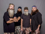 From left, Phil Robertson, Jase Robertson, Si Robertson and Willie Robertson from the A&E series 