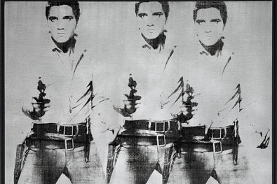 “Triple Elvis (Ferus Type),” taken from a publicity shot for his 1960 movie “Flaming Star,” had been expected to sell for around $60 million.