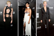 Miley Cyrus, Rihanna and Gwyneth Paltrow wearing designs by Tom Ford.
