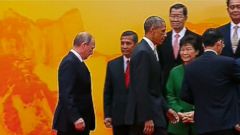 VIDEO: The two leaders share some brief encounters at the APEC gathering hosted by Chinese President Xi Jinping.