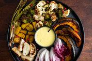 Melissa Clark makes aioli with lemon juice and serves it with roasted broccoli, cauliflower, beets and other seasonal vegetables.