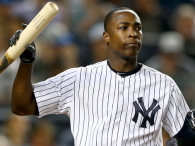 Alfonso Soriano of the New York Yankees reacts after he struck out against the Oakland Athletics on June 3, 2014 at Yankee Stadium in the Bronx borough of New York City. (credit: Elsa/Getty Images)