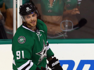 Tyler Seguin of the Dallas Stars celebrates the game-winning goal against the Florida Panthers in the third period during a preseason game at American Airlines Center on September 29, 2014 in Dallas, Texas. (credit: Ronald Martinez/Getty Images)