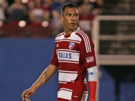 Blas Perez of FC Dallas walks upfield during the second half against the Montreal Impact at FC Dallas Stadium on April 14, 2012 in Frisco, Texas. (credit: Brett Deering/Getty Images)
