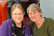 Sara Baker, left, and Kathy Murphy in 2011. 