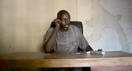 Abba Aji Kalli at his Civilian Joint Task Force office in Maiduguri, Nigeria.