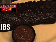 Smoked Ribs Tailgate Fan recipe Camille Ford Dinosaur BBQ