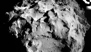 Image of Comet 67P/CG taken by the Philae lander from a distance of approximately 3km from the surface