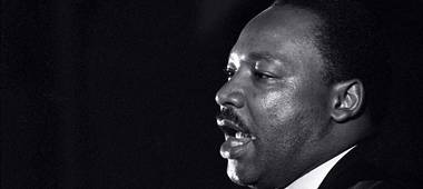 Martin Luther King in Memphis the day before he died