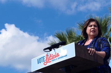 State Sen. Leticia Van de Putte at a campaign rally on the campus of the University of Texas-Pan American, October 23, 2014.