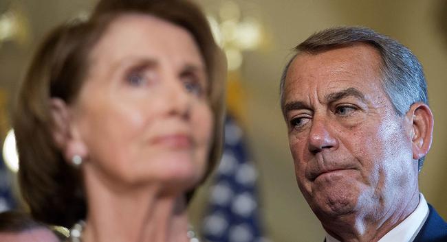 Nancy Pelosi (left) and John Boehner are pictured. | Getty