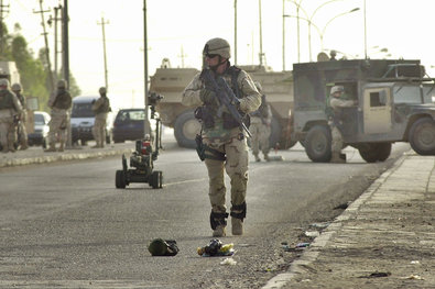 Staff Sgt. James F. Burns in Baghdad in 2004.