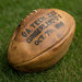 The ball from Georgia Tech’s 222-0 rout of Cumberland in 1916. Tech never threw a pass or recorded a first down because it scored with ease.