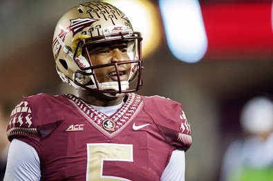 Jameis Winston was suspended for a game earlier this season for shouting a crude sexual phrase in the student union. He has not been disciplined over the rape allegation, which he has denied.