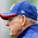 Coach Tom Coughlin as the Giants warmed up before their loss Sunday in Seattle.
