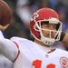 Alex Smith leads the Chiefs' conservative, ball-control offense. After throwing three interceptions in Week 1, he has thrown one in the last eight weeks.