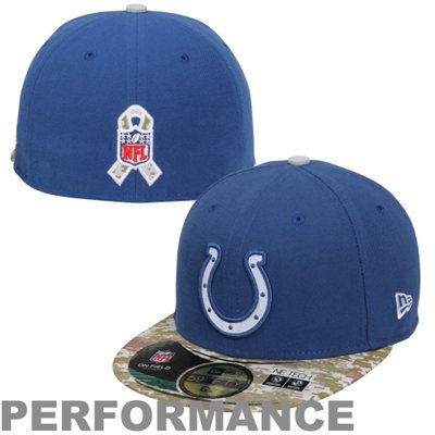 Indianapolis Colts New Era Blue/Digital Camo Salute to Service On-Field 59FIFTY Fitted Hat