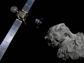 Rosetta Probe Lands on Speeding Comet