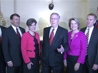 Say 'Cheese:' McConnell, New Senators Smile for the Cameras