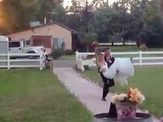 Groom Drops Bride on Wedding Day