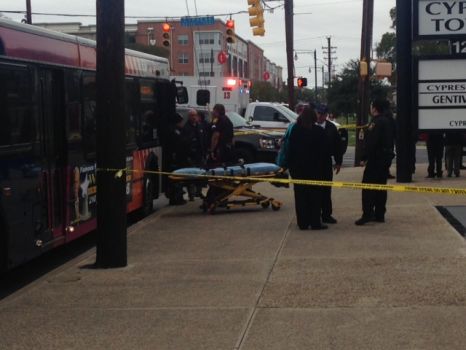 San Antonio police are responding to a shooting at Cypress and North Main, just north of downtown. Preliminary information from police indicates the shooting occurred on a VIA bus. Photo: Mark D. Wilson/San Antonio Express-News