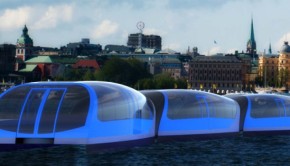 A vision of urban water buses as rendered by students from KTH and Stockholm's University College of Arts, Crafts and Design.
Image Credit: KTH The Royal Institute of Technology