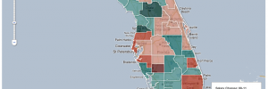 Average teacher salaries for every Florida county.