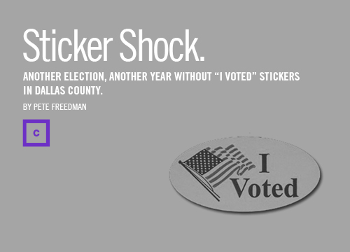 Sticker Shock.