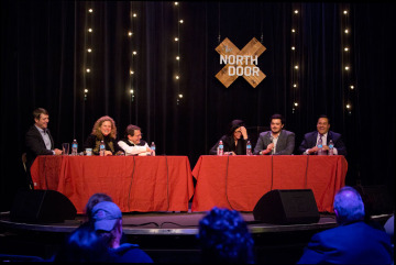 From L to R: Forrest Wilder, state Rep. Donna Howard (D-Austin), Quorum Report's Harvey Kronberg, Texas Monthly senior editor Erica Grieder, Chris Hooks and state Rep. Jason Villalba (R-Dallas).