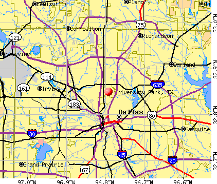 University Park, TX map
