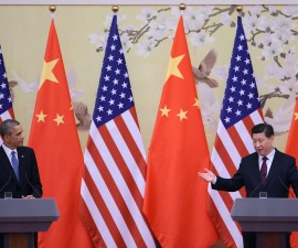 U.S. President Barack Obama (left) and Chinese President Xi Jinping at a press conference in Beijing, China, after the 22nd Asia-Pacific Economic Cooperation (APEC) leaders conference, on Nov. 12. Photo by Feng Li/Getty Images
