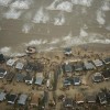 Damaged beach front homes are seen on Galveston Island after the passing of Hurricane Ike September 13, 2008 in Galveston, Texas.