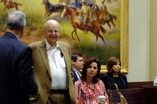 Frank Robson, a wind farm opponent and property developer from Claremore, Okla., at an Oct. 21 Senate hearing on tax incentives for the wind industry.